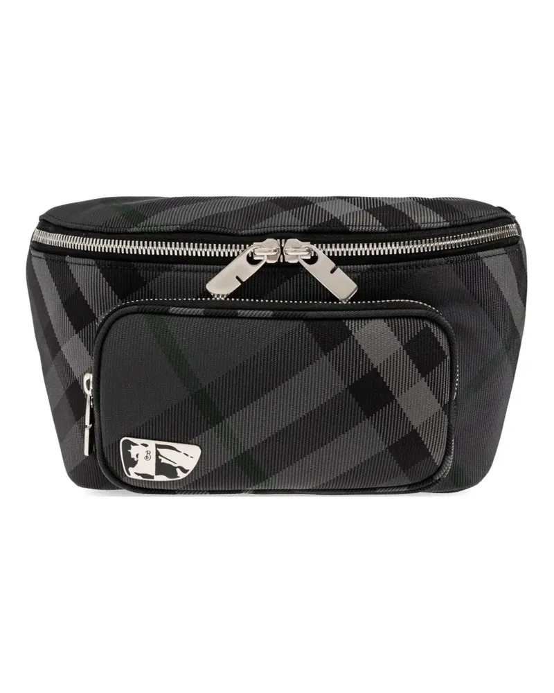 Burberry check-pattern belt bag - Grau Grau