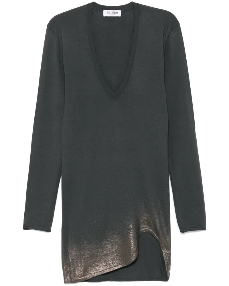 ATTICO Minikleid mit Lurex-Detail - Grau Grau