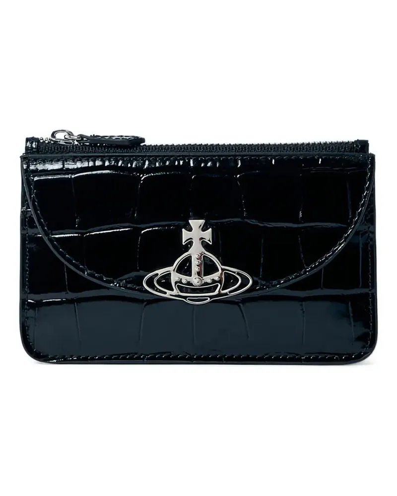 Vivienne Westwood Portemonnaie mit Orb-Schild - Schwarz Schwarz