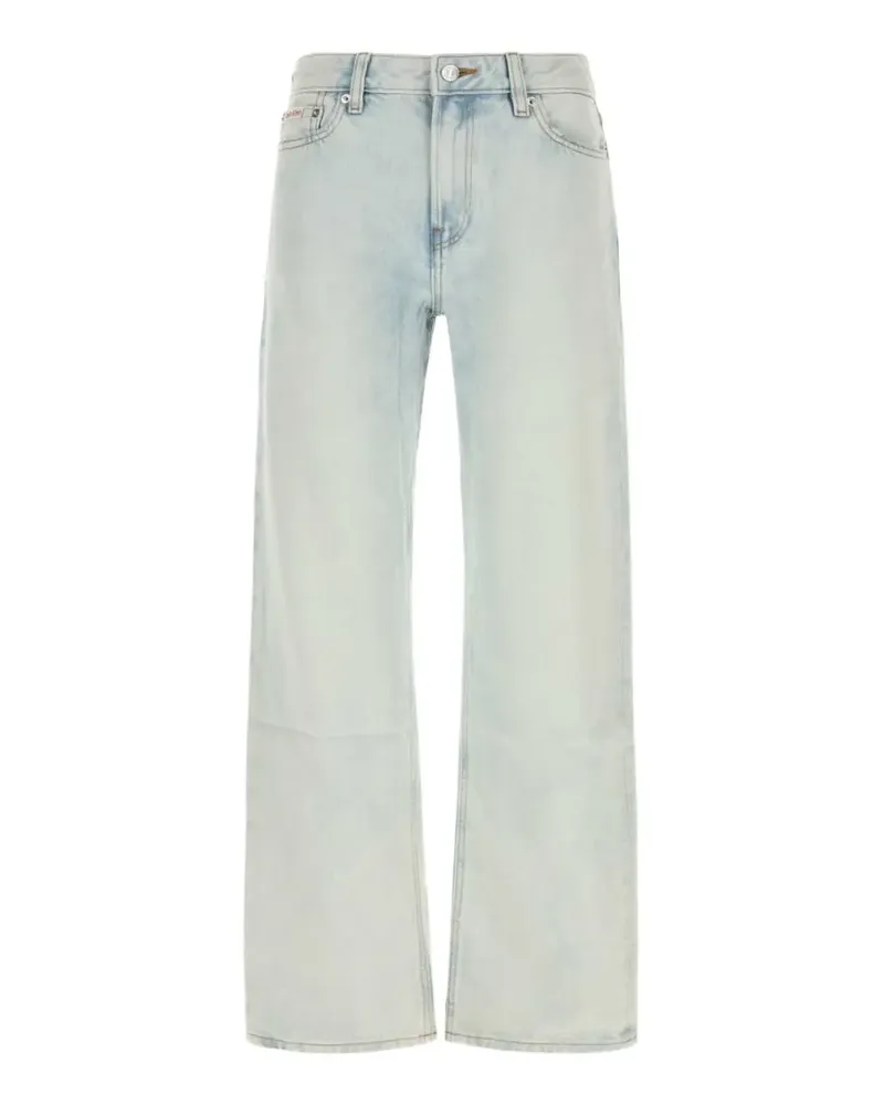 Calvin Klein logo-patch straight-leg jeans - Blau Blau