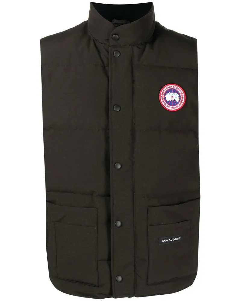 Canada Goose Gefütterte Weste mit Logo-Patch - Schwarz Schwarz