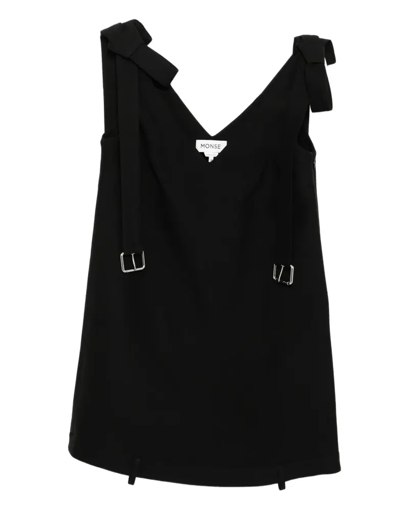 Monse Minikleid mit Schleifenverschluss - Schwarz Schwarz