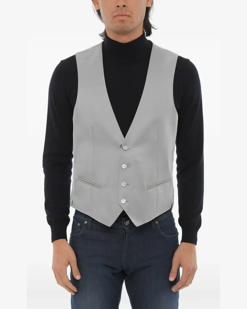 Corneliani single-breasted sleeveless waistcoat - Grau Grau