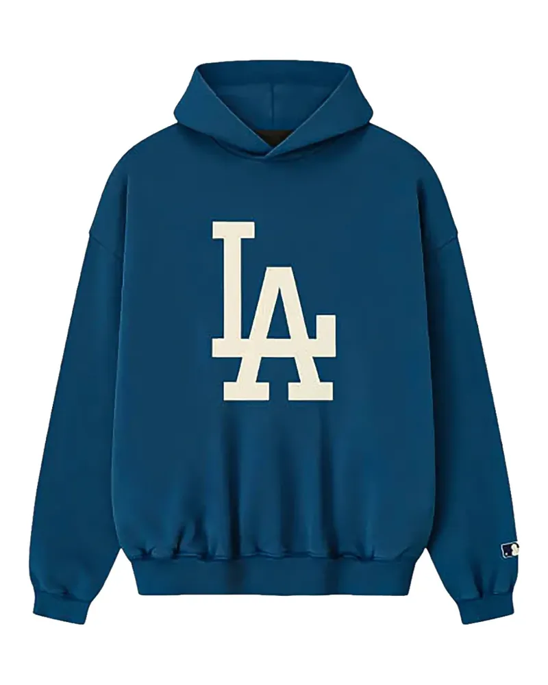 Fear of God Dodgers logo-print hoodie - Blau Blau