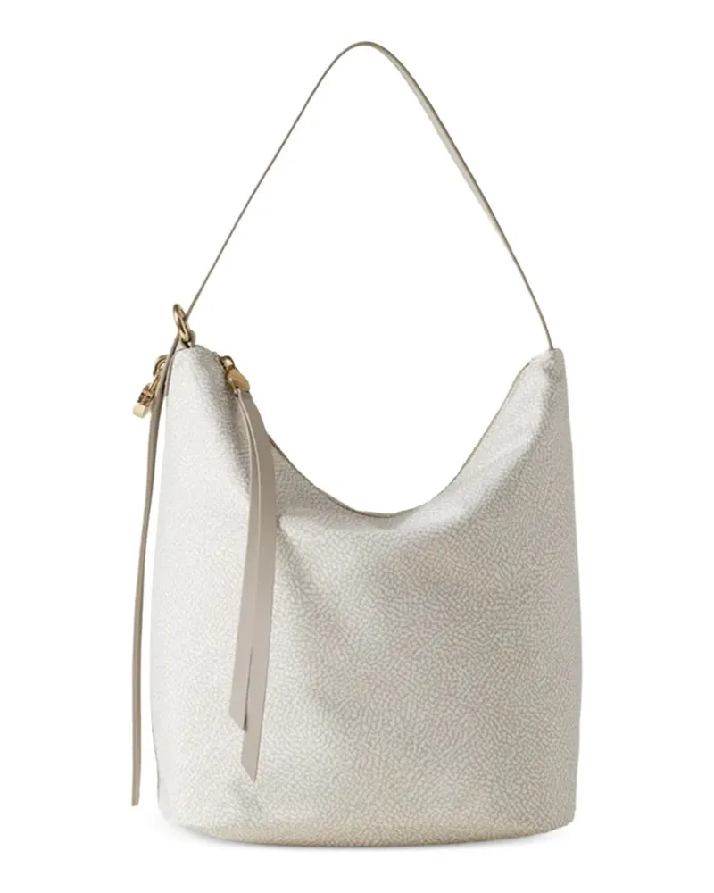 Borbonese Mittelgroße Prive Schultertasche - Nude Nude