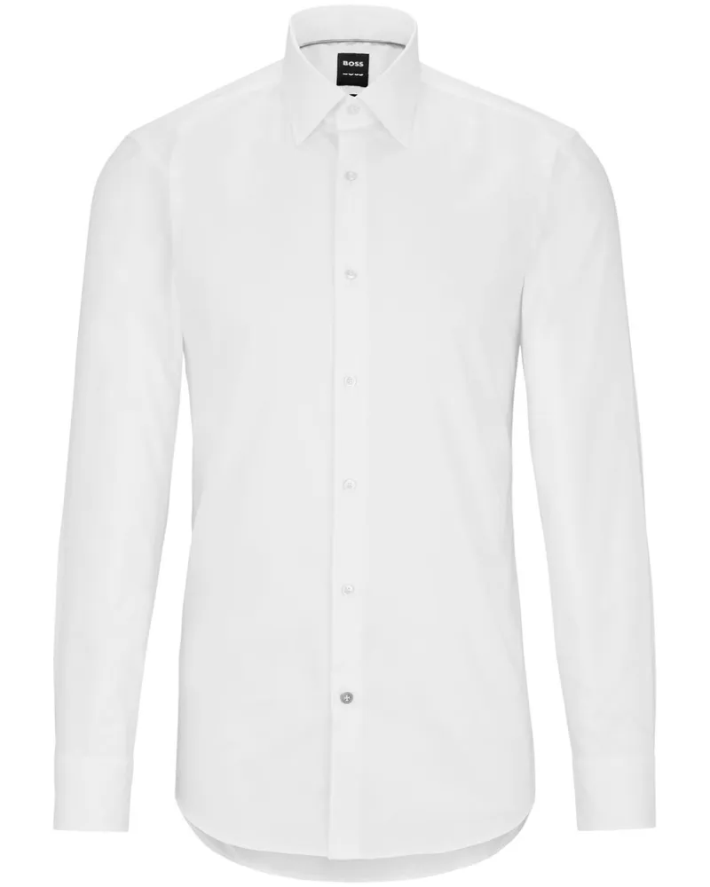 HUGO BOSS Hemd aus Popeline - Weiß Weiß