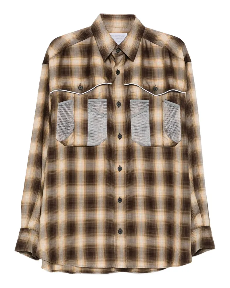 kolor plaid-pattern shirt - Braun Braun