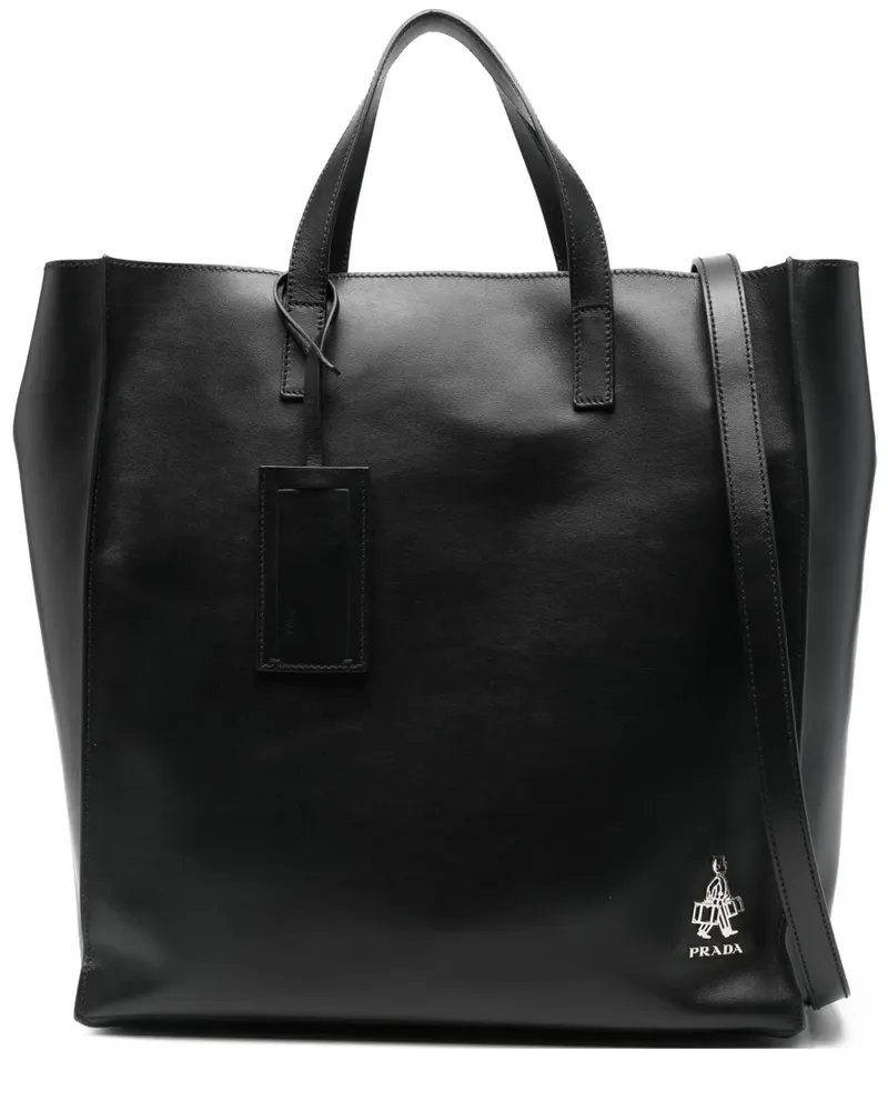 Prada Handtasche aus Leder - Schwarz Schwarz