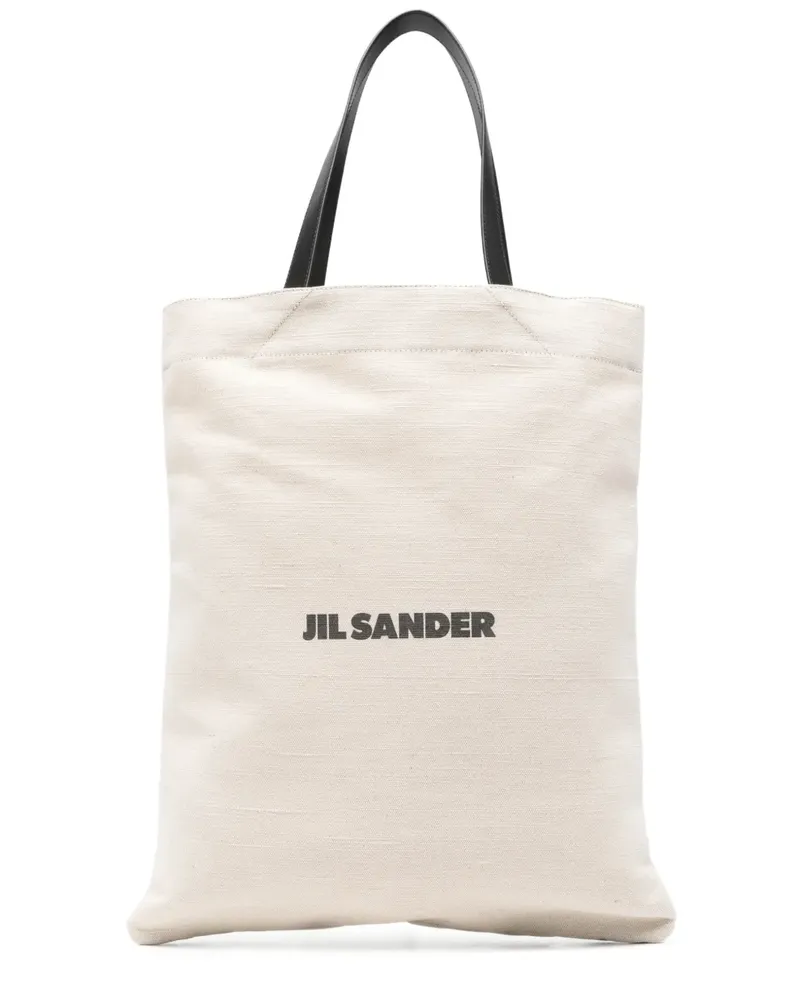 Jil Sander medium logo tote bag - Nude Nude
