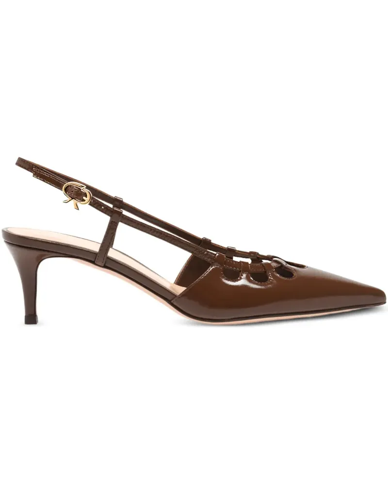 Gianvito Rossi Eloise Pumps mit Cut-Out 55mm - Braun Braun