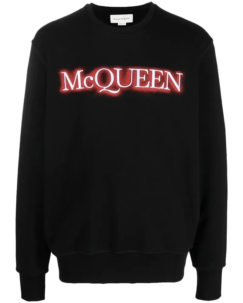 Alexander McQueen Sweatshirt mit Logo-Print - Schwarz Schwarz