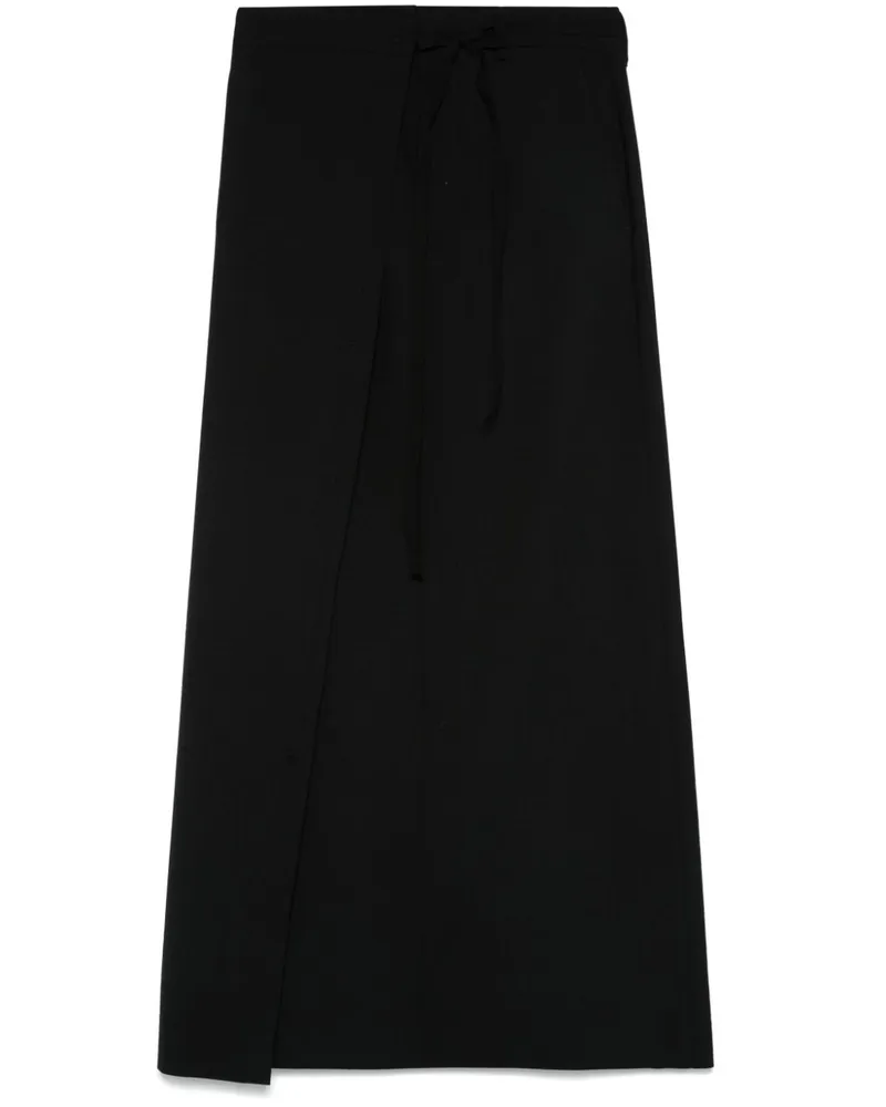 Maison Margiela Gewickelter Wollrock - Schwarz Schwarz