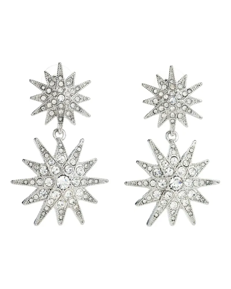 Kenneth Jay Lane Starburst Hängeohrringe - Silber Silber