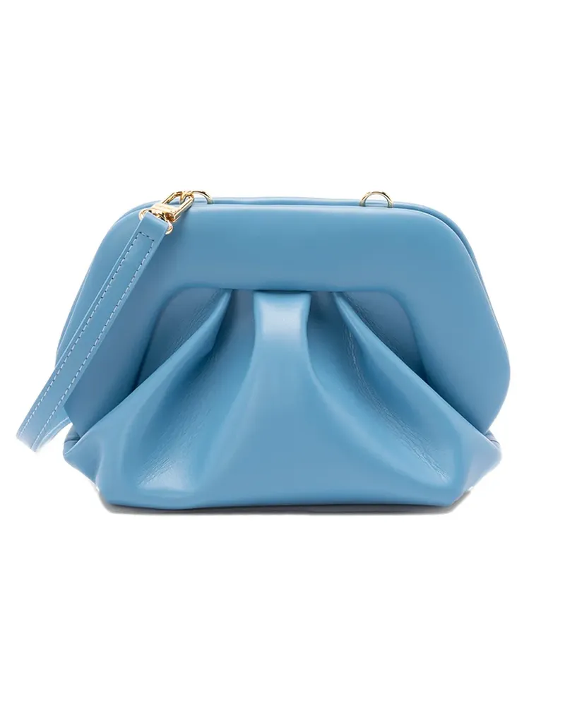 THEMOIRÈ small Bios ruched clutch bag - Blau Blau