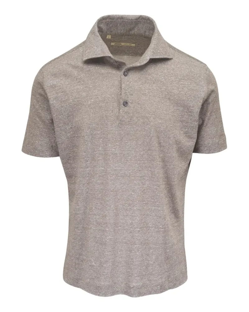 Maurizio Baldassari marl-texture short-sleeve polo shirt - Nude Nude