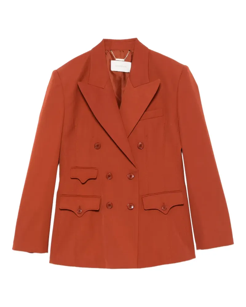 Zimmermann Luna double-breasted blazer - Orange Orange