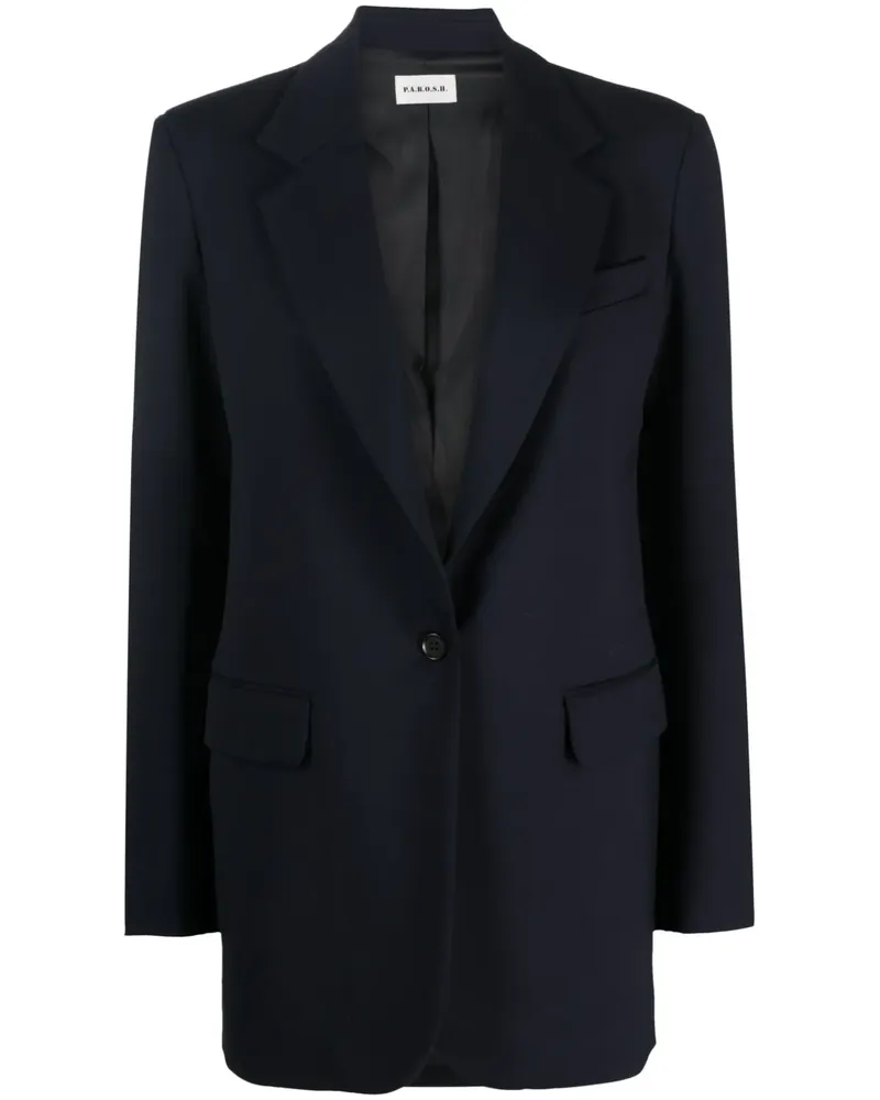 P.A.R.O.S.H. P.A.R.O H. Einreihiger Blazer - Blau Blau