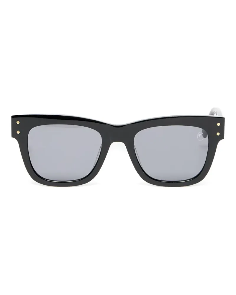 BAPE Sonnenbrille mit eckigem Gestell - Schwarz Schwarz