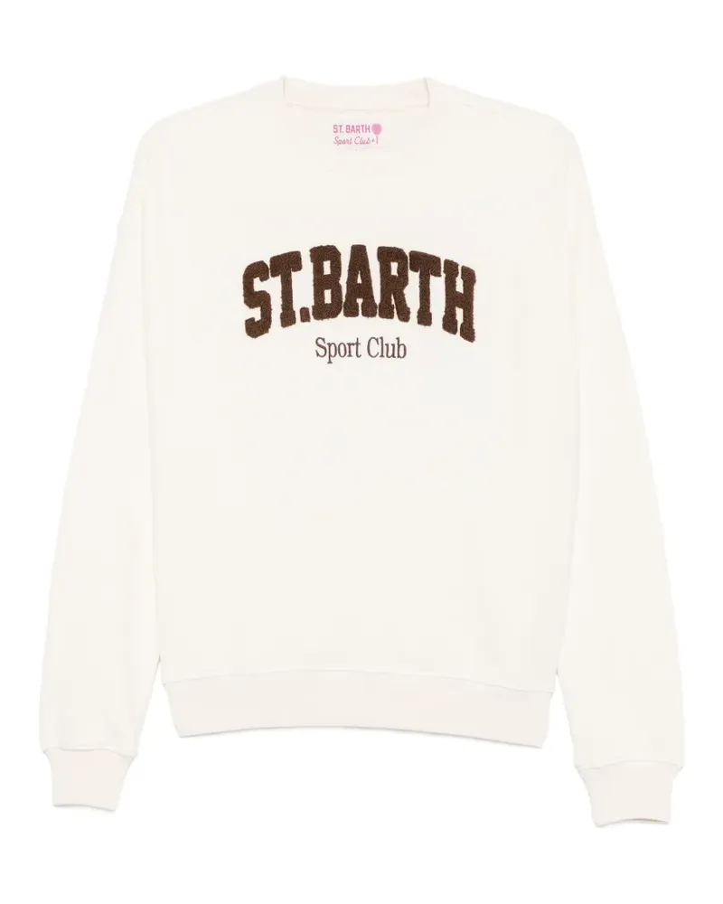 MC2 Saint Barth Stardust bouclé-logo sweatshirt - Nude Nude