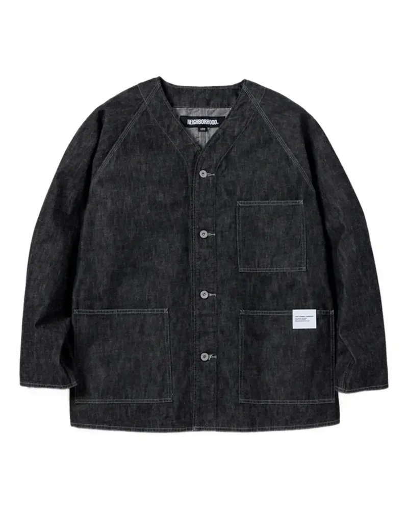 Neighborhood Jeansjacke mit Raglanärmeln - Schwarz Schwarz