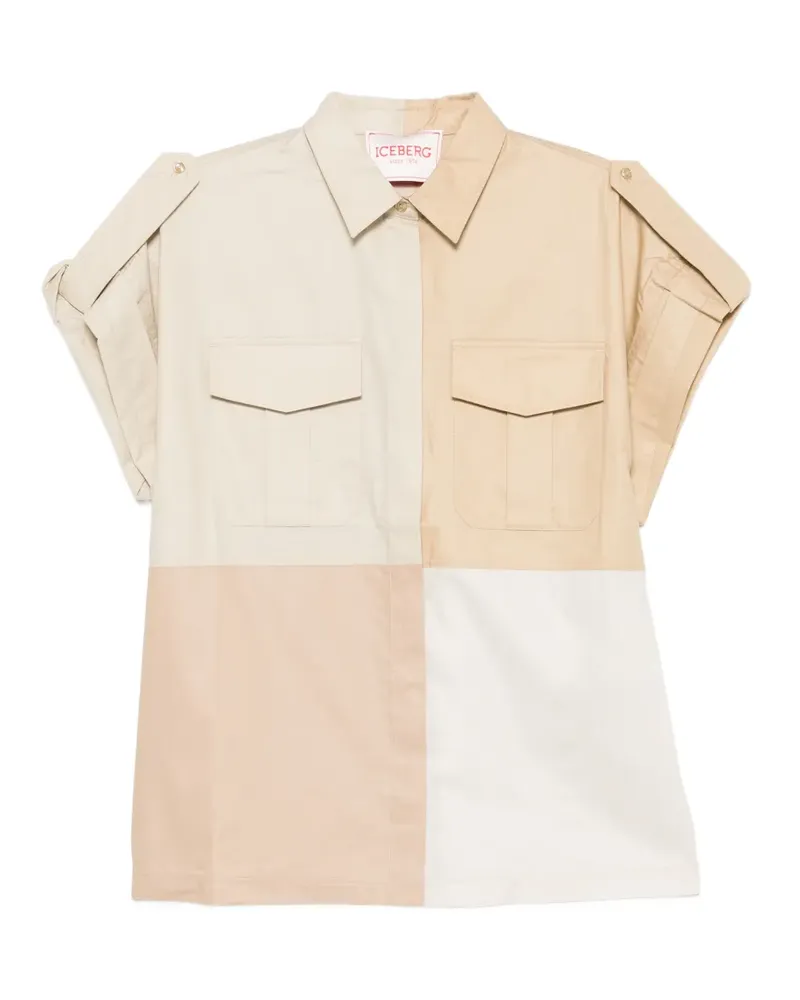 Iceberg Hemd im Patchwork-Look - Nude Nude