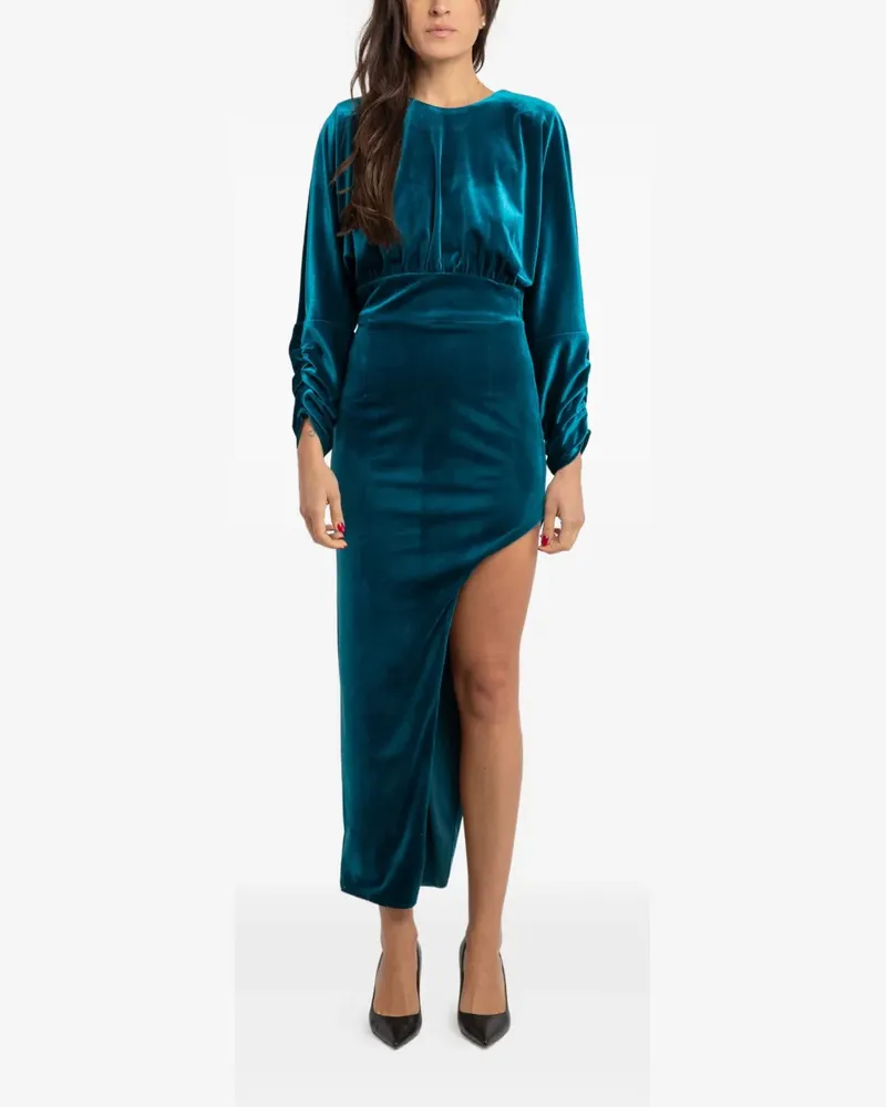 ACTUALEE Midikleid mit langen Ärmeln - Blau Blau