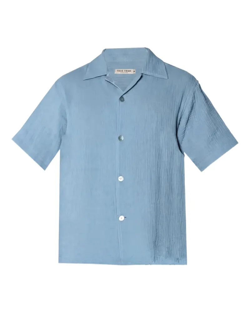 TRUE TRIBE Poloshirt mit Knöpfen - Blau Blau