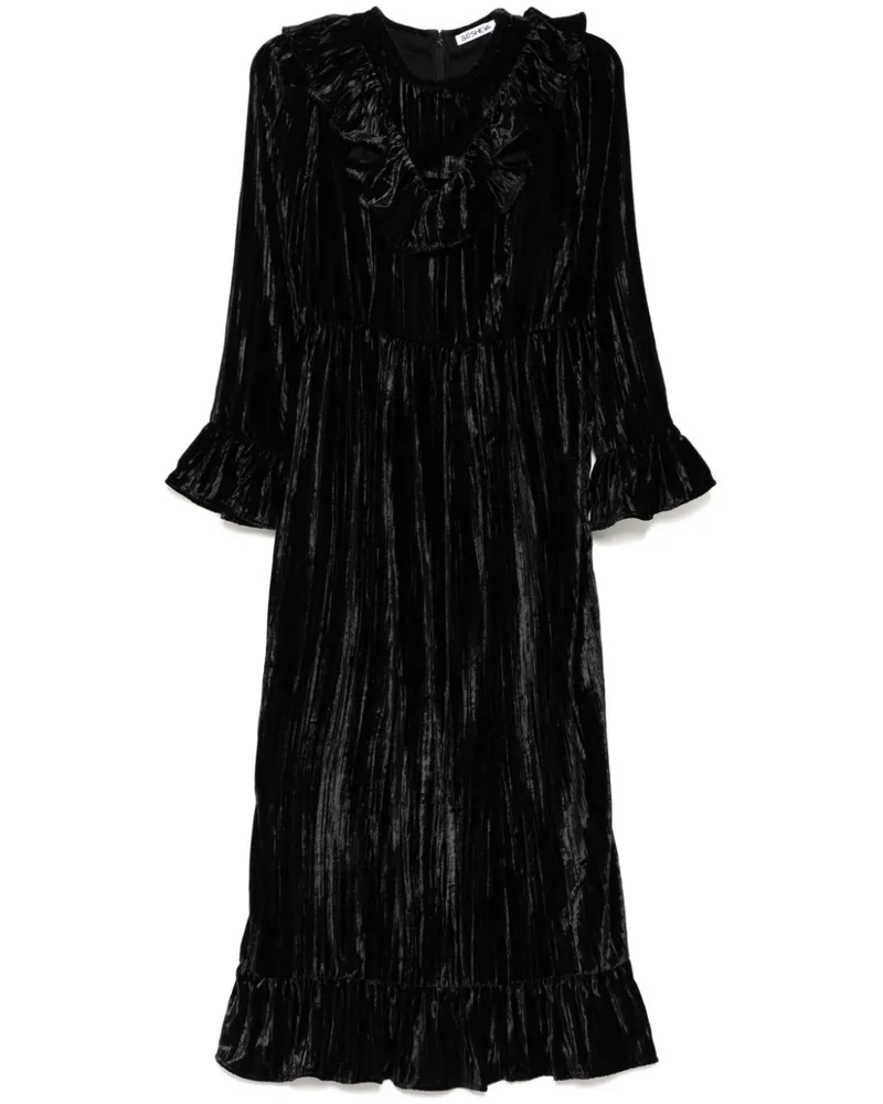 BATSHEVA Kleid aus Samt - Schwarz Schwarz