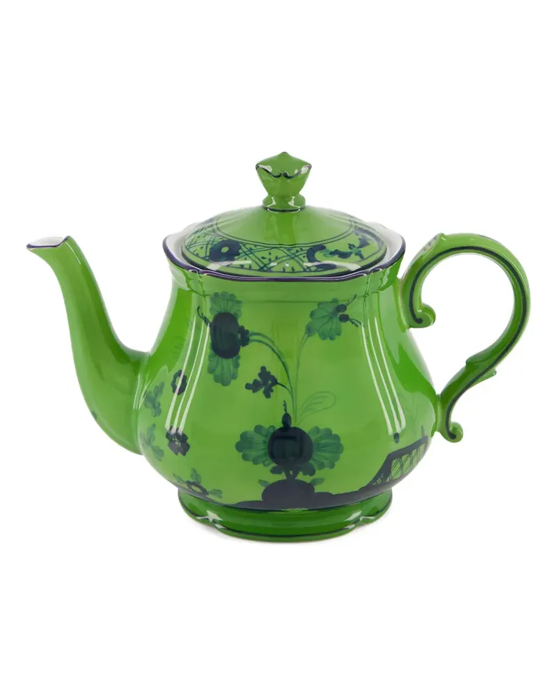 Ginori 1735 Oriente Italiano Teekanne mit Blumenprint - Grün Grün