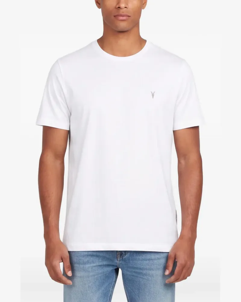 AllSaints crew-neck embroidered T-shirt - Weiß Weiß