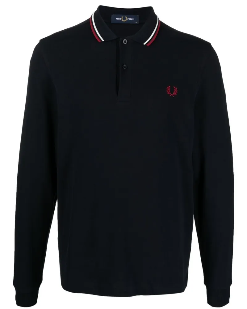 Fred Perry Poloshirt mit Logo-Stickerei - Blau Blau
