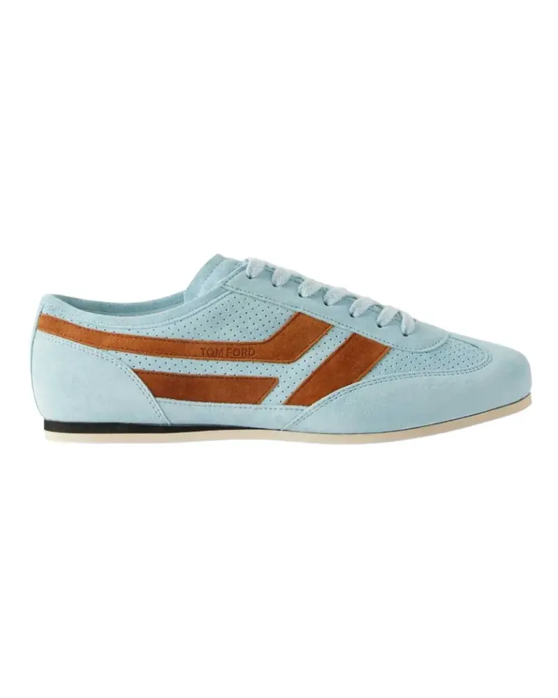 Tom Ford perforated panelled sneakers - Blau Blau