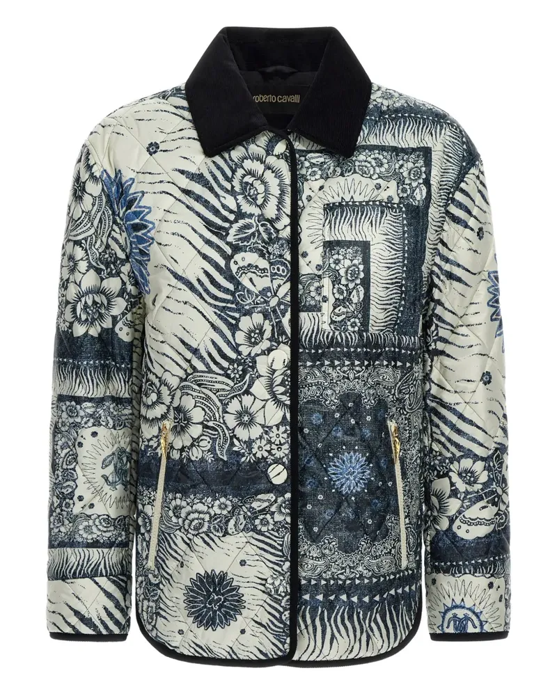 Roberto Cavalli bandana-print jacket - Blau Blau