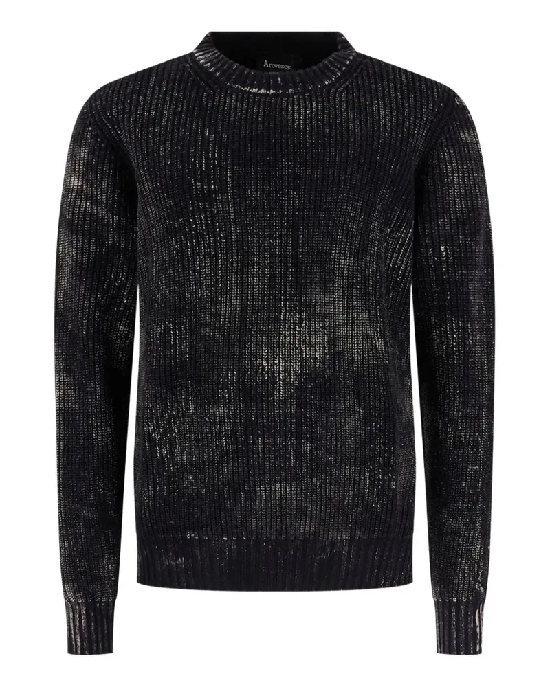 Arovescio Gerippter Strickpullover - Blau Blau