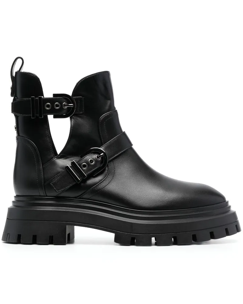 Stuart Weitzman Stiefel mit Schnallenverschluss - Schwarz Schwarz