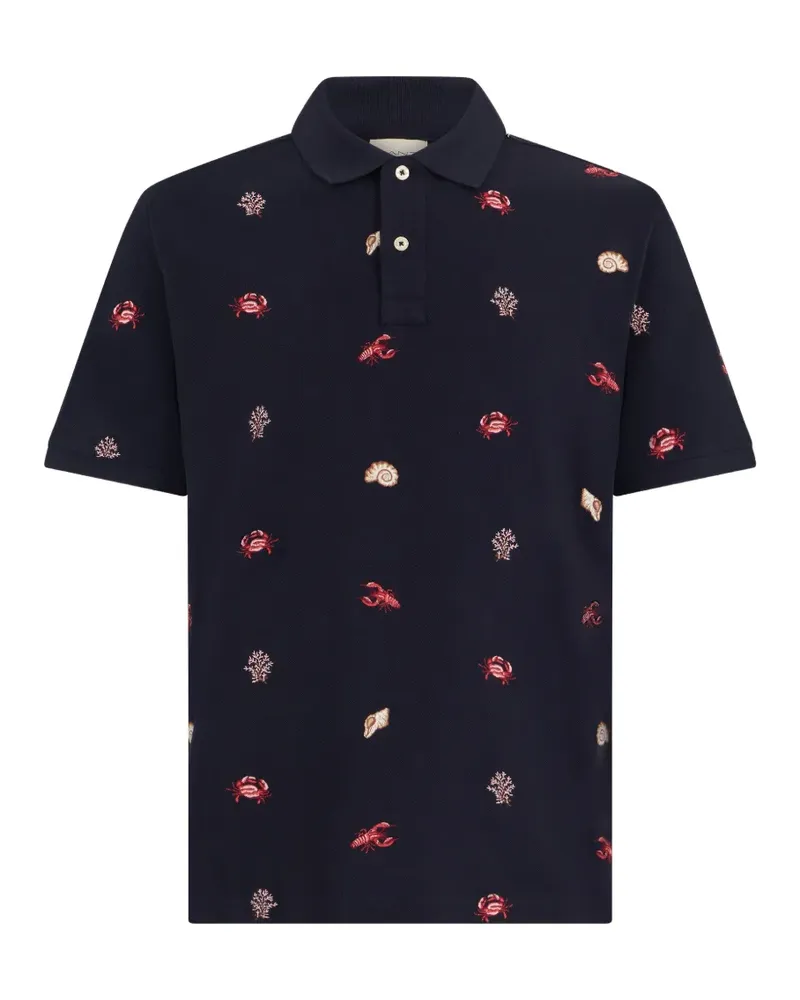 Gant embroidered-motif polo shirt - Blau Blau