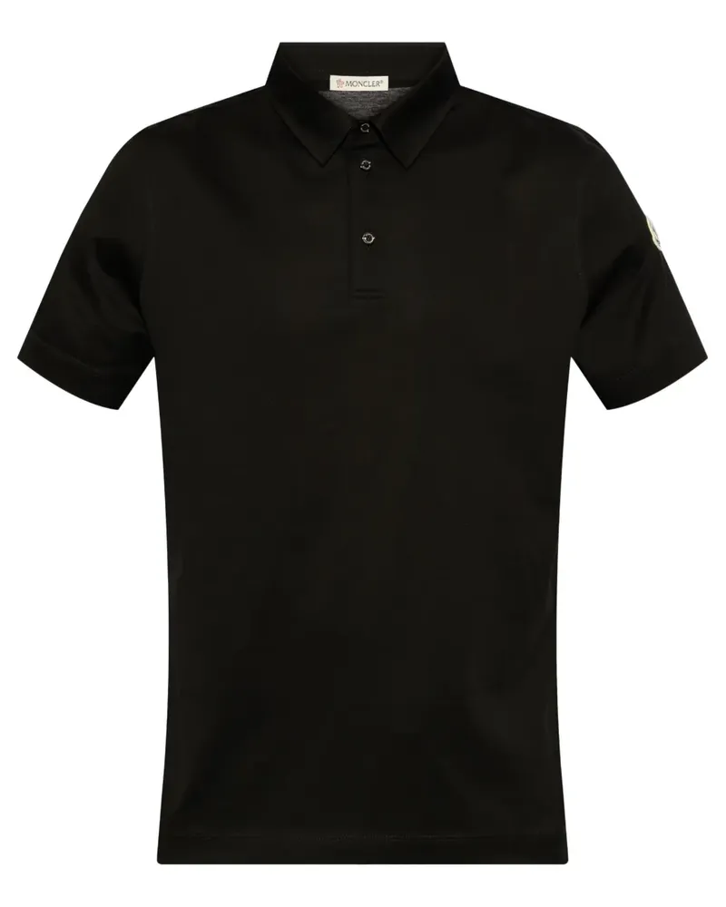 Moncler Klassisches Poloshirt - Schwarz Schwarz