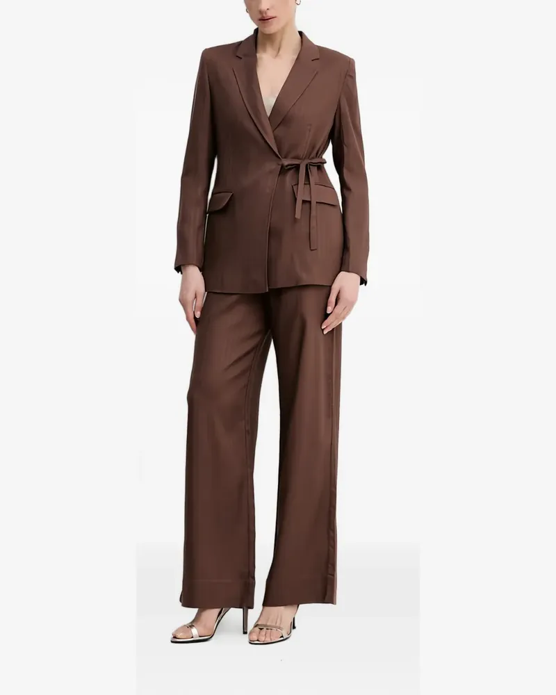 Hoss Intropia tie-belt blazer - Braun Braun