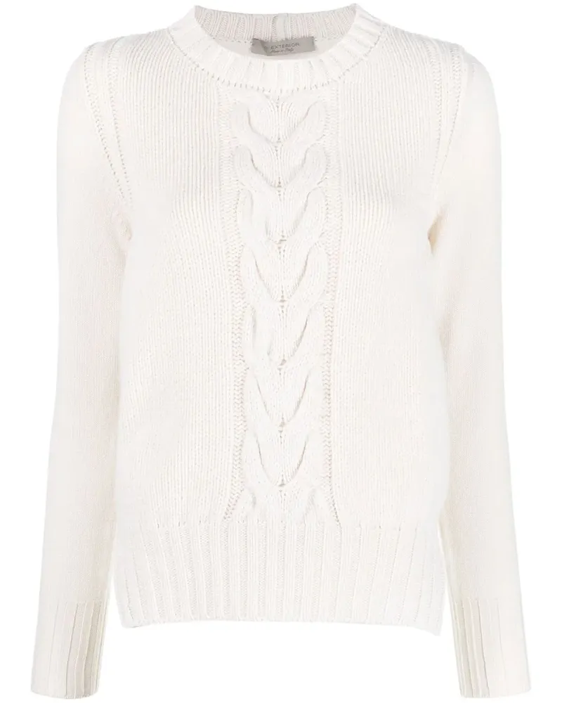 D.EXTERIOR cable knit panelled jumper - Nude Nude