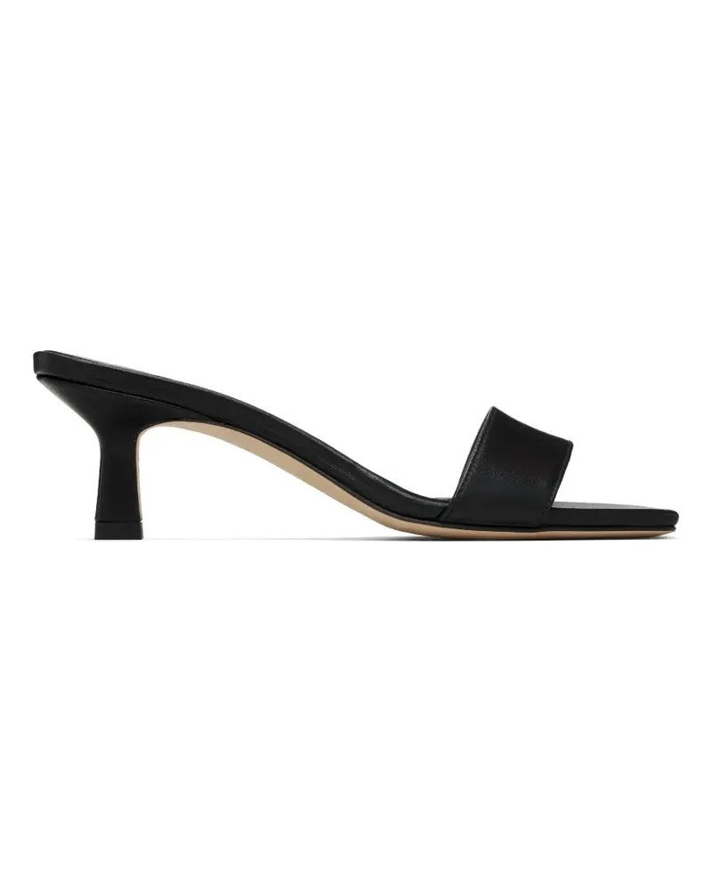 aeyde square-toe leather sandals - Schwarz Schwarz