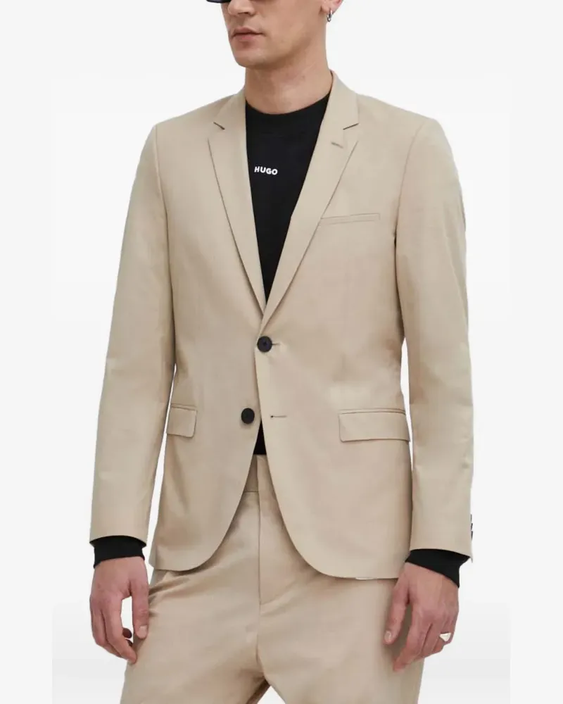 HUGO BOSS Sakko mit fallendem Revers - Nude Nude