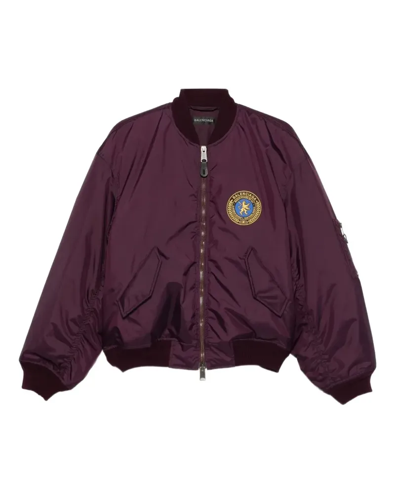 Balenciaga Bomberjacke mit Logo-Stickerei - Braun Braun