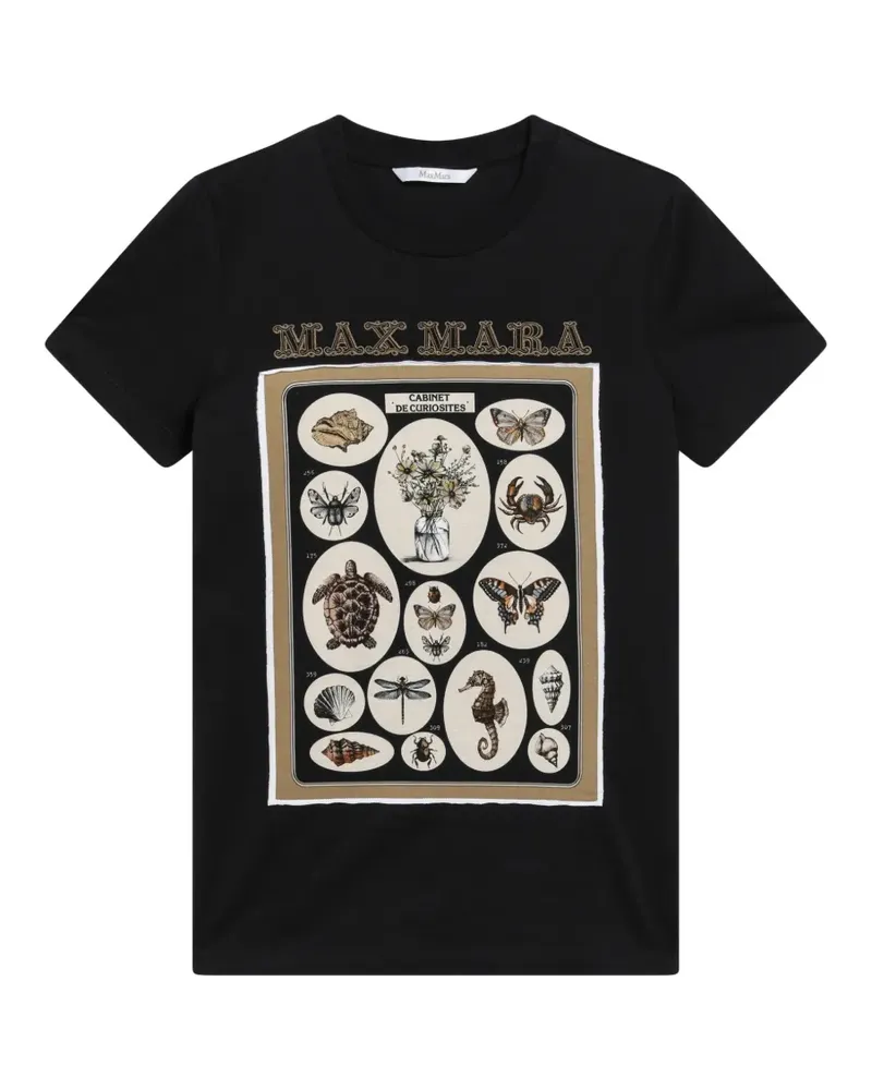 Max Mara T-Shirt mit grafischem Print - Schwarz Schwarz