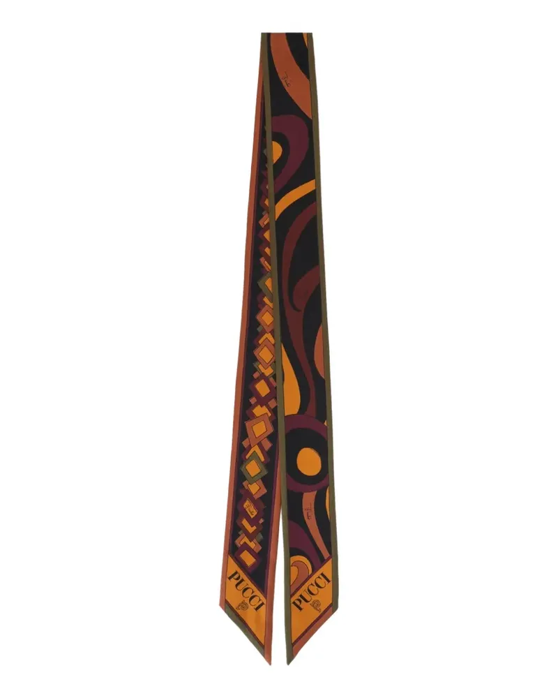 Emilio Pucci mixed-print silk bandeau - Schwarz Schwarz