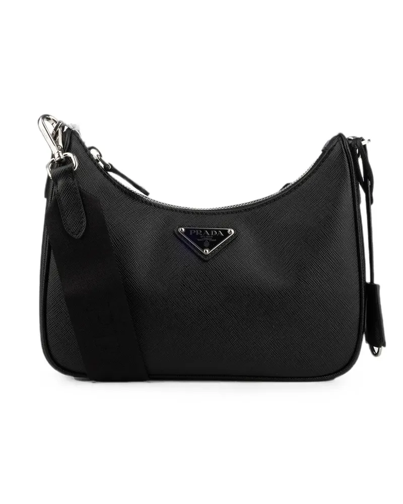 Prada Re-Edition 2005 Saffiano leather shoulder bag - Schwarz Schwarz