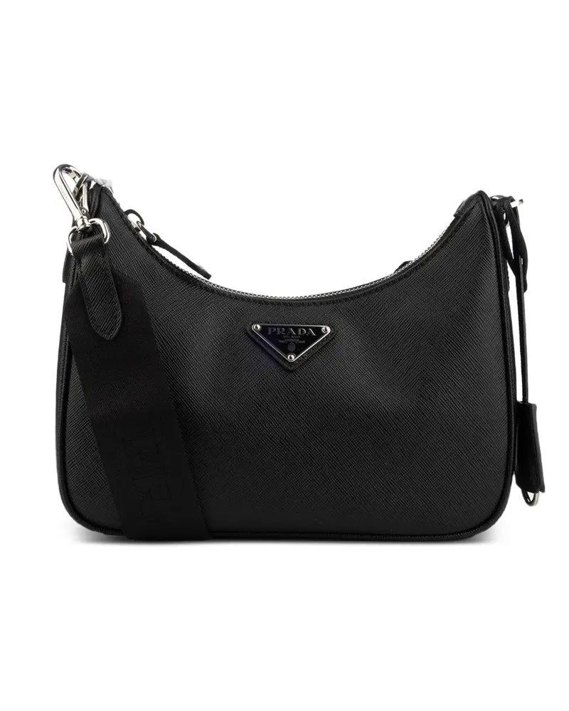 Prada Re-Edition 2005 Saffiano leather shoulder bag - Schwarz Schwarz