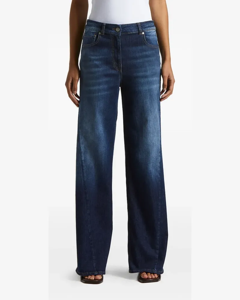 Peserico Weite Five-Pocket-Jeans - Blau Blau