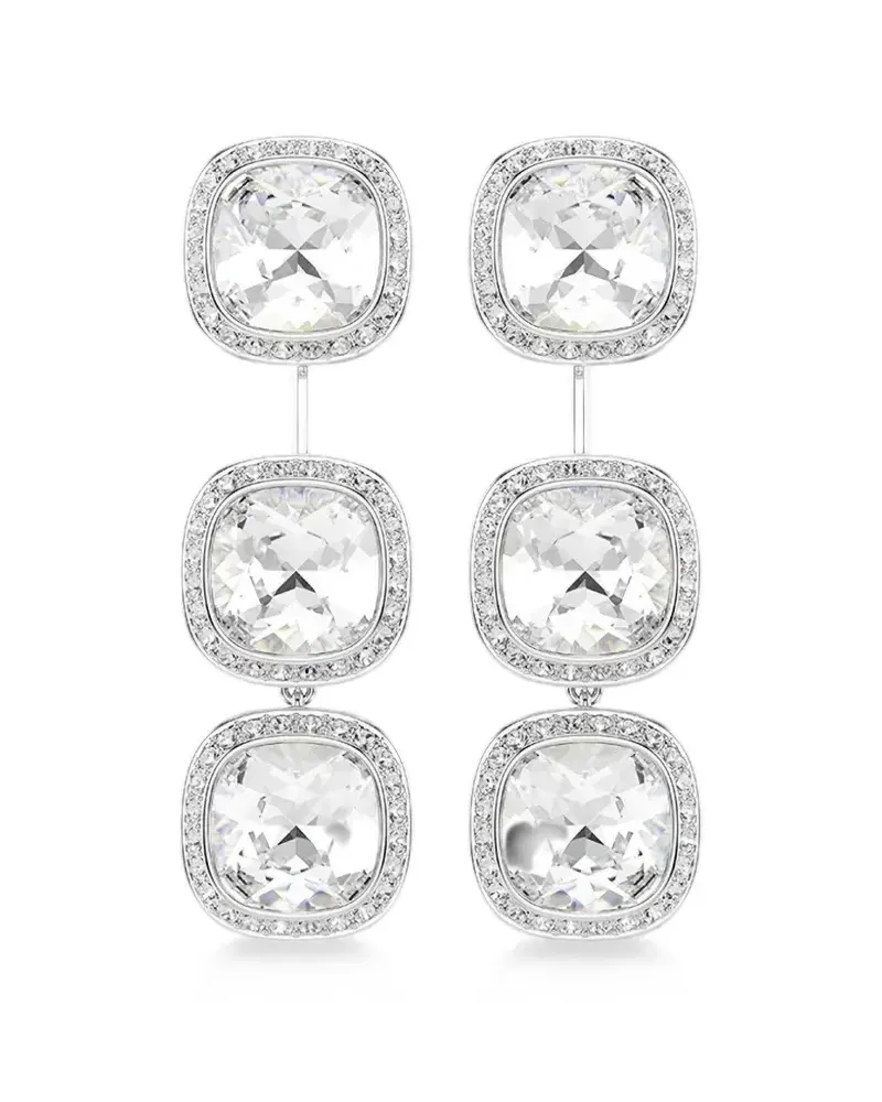 Swarovski Una Angelic crystal-embellished drop earrings - Silber Silber