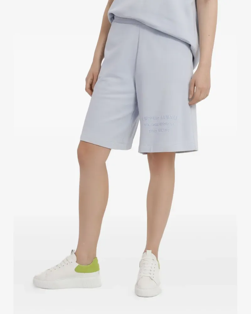 Emporio Armani Shorts mit Logo-Stickerei - Blau Blau