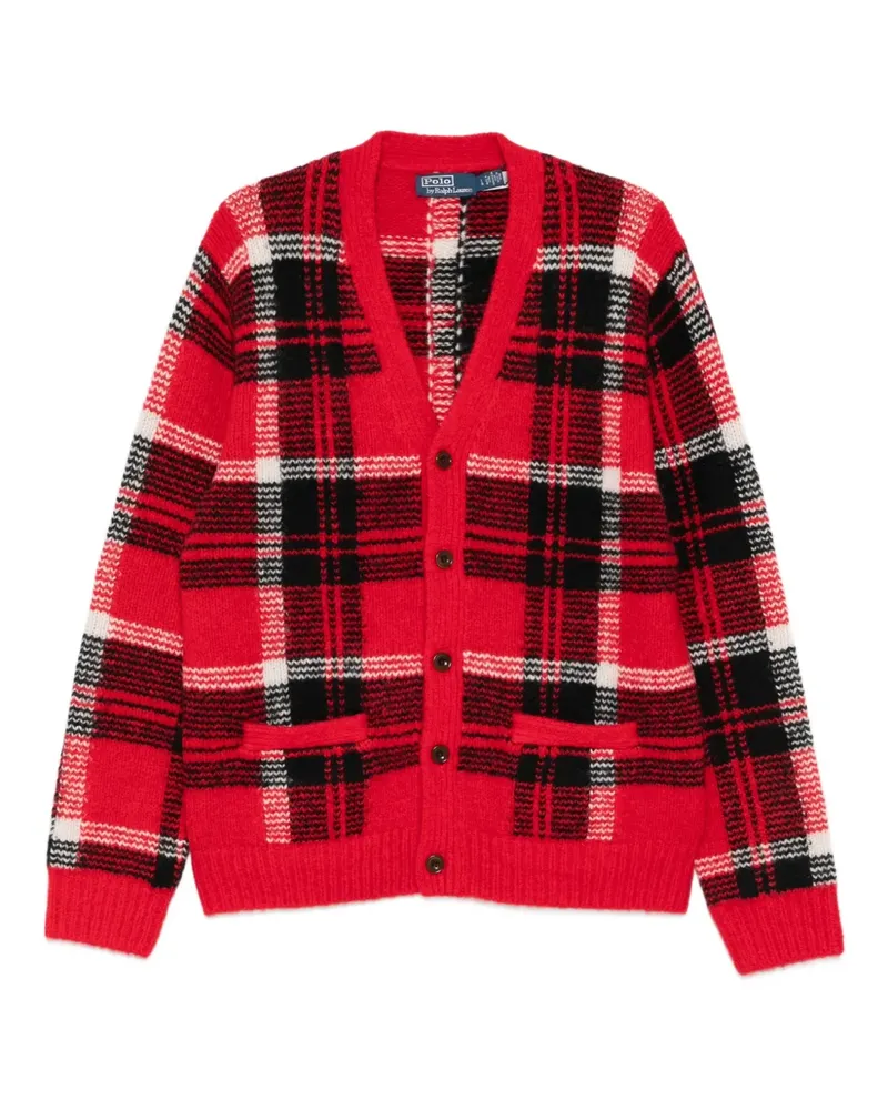 Ralph Lauren Karierter Cardigan - Rot Rot
